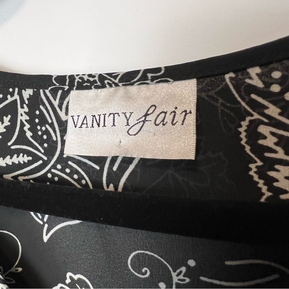 Vanity Fair VTG Elegant Black Sheer Blouse - Picture 3 of 8